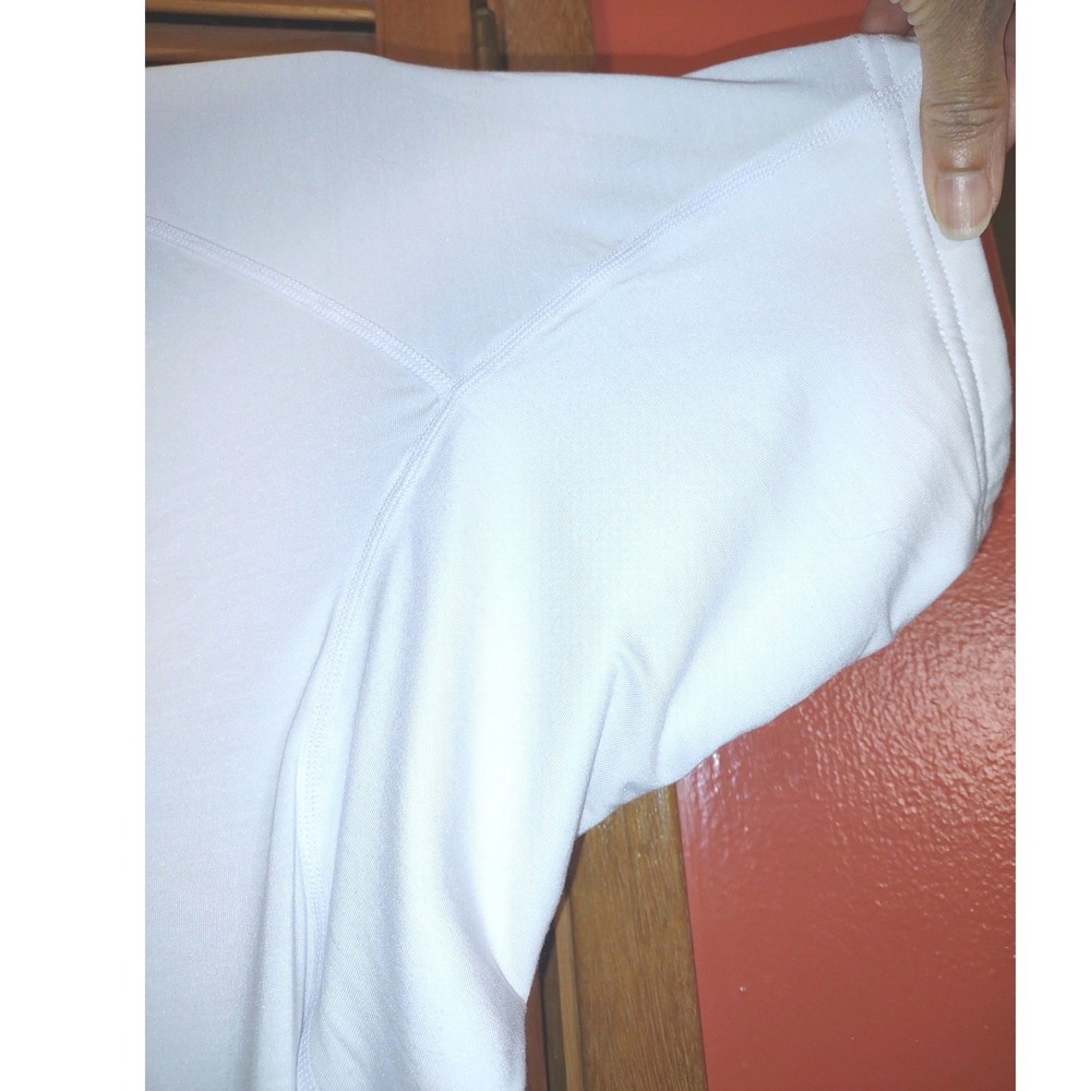 EJIS Mens‎ XL Undershirt White Sweat Proof Deep V-Neck Stain Protection - NWOT - Picture 3 of 8